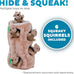 Outward Hound Hide-A-Squirrel 2-in-1 Plush Puzzle Dog Toy with 6 Squeaky Removable Squirrels, X-Large