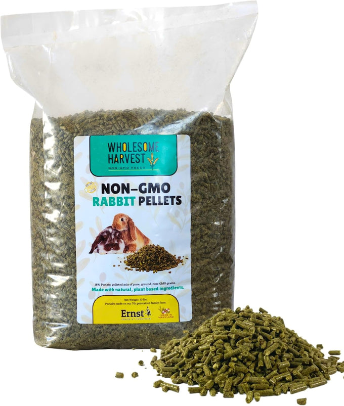 Non-Gmo Rabbit Food 25 Lb, 16 Protein, Alfalfa Hay, Supports Healthy Digestion, Suitable All Life Stages