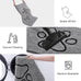 Smiry 30x20 inches chenille door mat for muddy paws with non-slip textured rubber base, grey and black