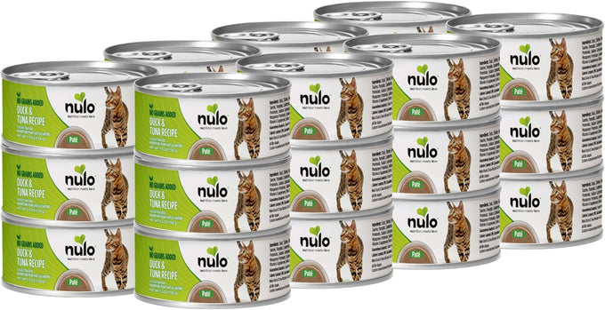 nulo variety flavors pate wet canned cat food, 5.5 ounce pack of 24