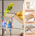 Wooden bird perches platform swing with climbing ladder for cockatiels, lovebirds, and small pets cage accessories