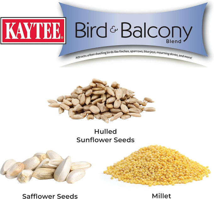 kaytee bird & balcony wild bird food no mess seed blend for city dwelling birds finches sparrows mourning doves