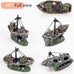 raeasily 10x10 shipwreck aquarium decoration resin sunken ship