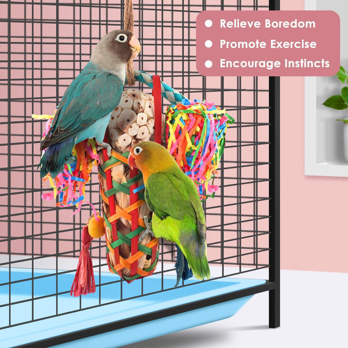 Katumo natural bamboo cockatiel parakeet conure shreds and forages safely