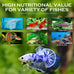Freeze Dried Tubifex Worms Cubes 3.5 oz - High Protein Floating Fish Food for Tropical Fish and Aquariums