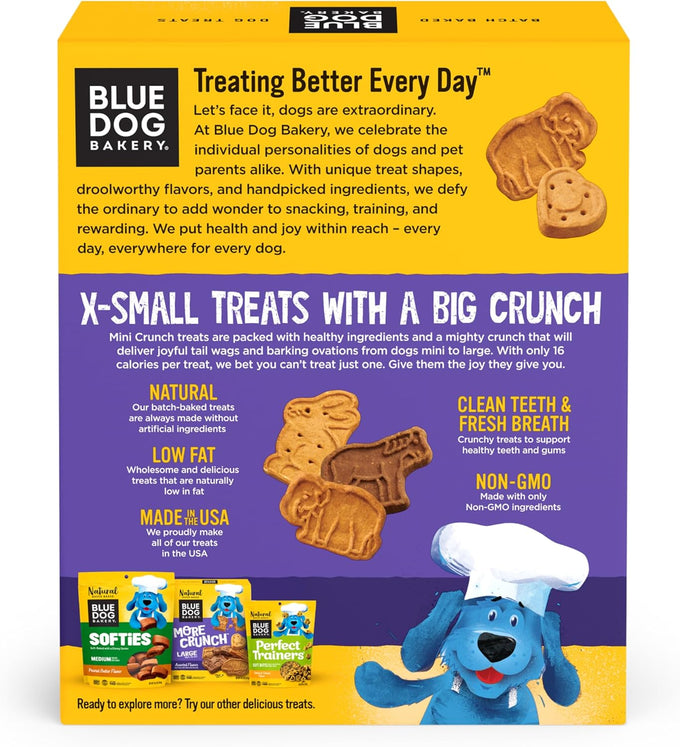 blue dog bakery assorted flavors natural dog treats 18oz box more crunch low fat non-gmo made in usa