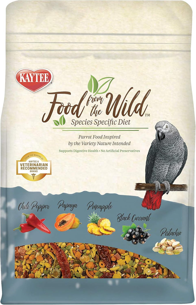 Kaytee Premium Foraging Mix Natural Pet Parrot Food 2.5 Pound