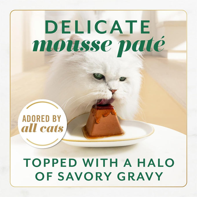fancy feast gems pate cat food mousse with chicken and savory gravy 4 oz boxes