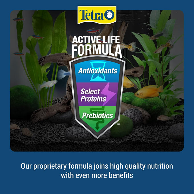 Tetra Cichlid Floating Pellets 6 Ounces, Nutritionally Balanced Top-Mid Water Feeding Cichlids Food 77063