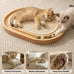 Natural Sisal cat scratcher with ball track, wooden base for indoor kittens and medium cats