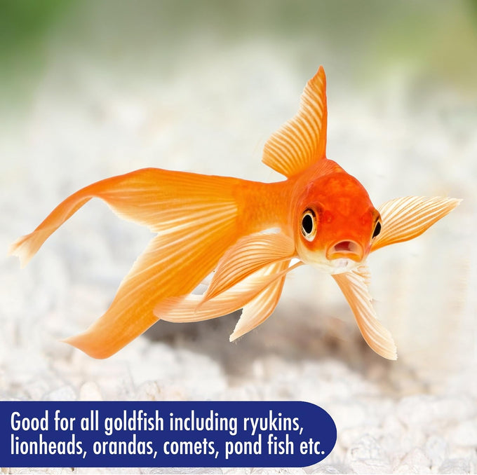 Aquarian Goldfish Flakes for Small Pond Fish, 50g Container, Complete Balanced Diet
