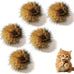 soft faux rabbit fur catnip cat toys balls for indoor cats, washable fun interactive bonding