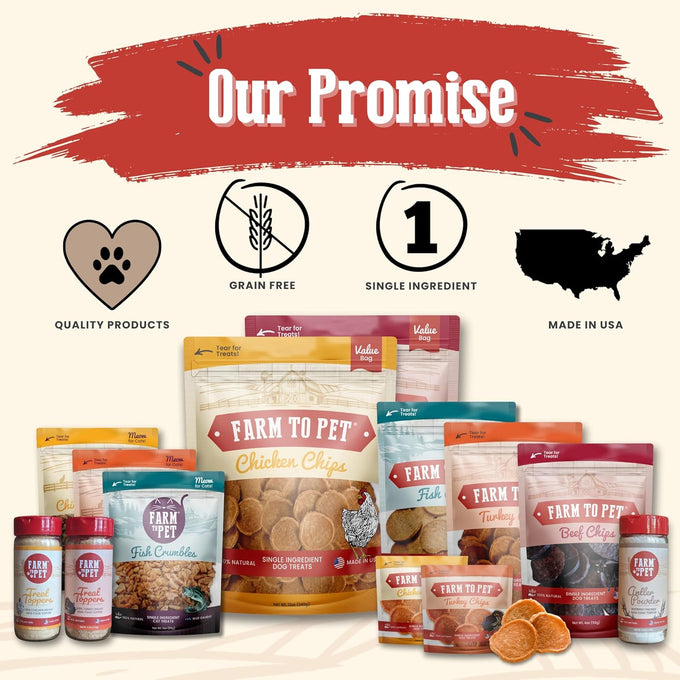 Farm To Pet Single Ingredient Chicken Dog Training Treats 4 oz Lean All Natural Healthy Made in USA
