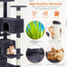 dark grey sweetcrispy 54 inch cat tree tower with scratching post and climbing ladder