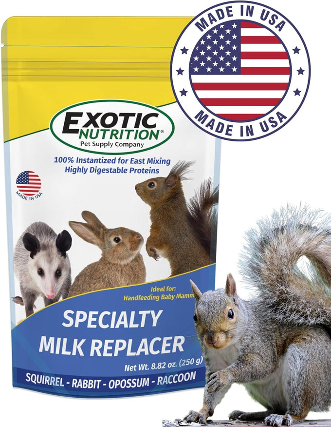 Specialty Milk Replacer 8.8oz for Baby Squirrels, Rabbits, Opossums, Raccoons - Instantized Protein Formula