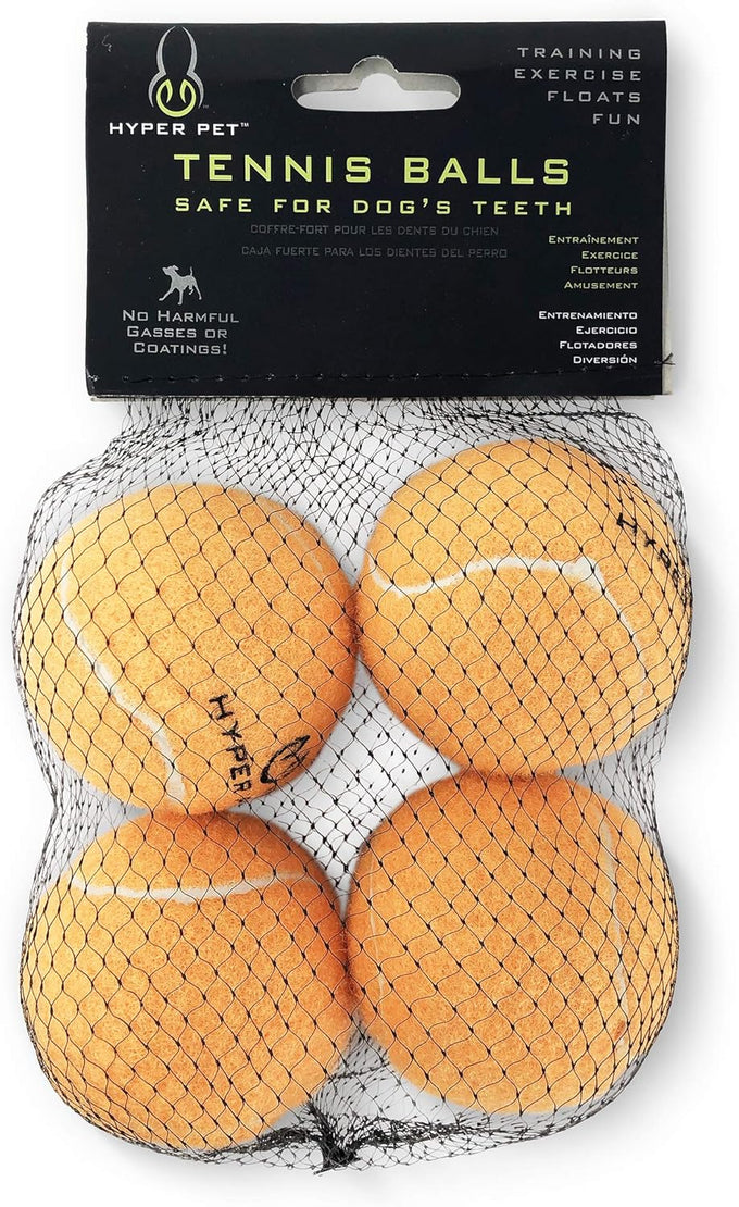 hyper pet mini tennis balls for small dogs, pink, non-toxic, 1.75 inches diameter, 4 pack