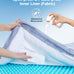 Medium cooling dog bed with orthopedic memory foam, waterproof, and washable nylon cover, blue, 36 inches