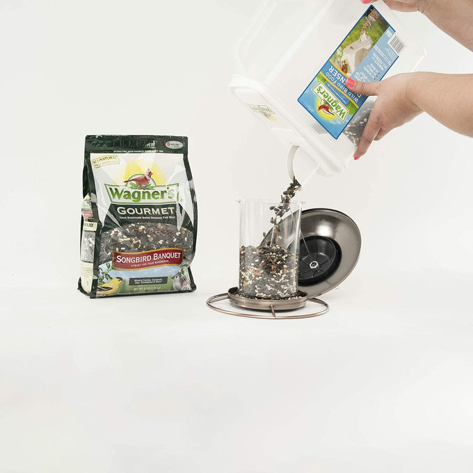 Wagner's songbird banquet wild bird food, 5-pound bag, all-natural, high-quality mix with sunflower seeds and nuts