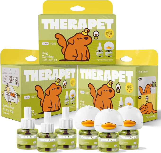 TheraPet MD 60-Day Dog Calming Diffuser Kit with 2-in-1 Pheromone Blend for Stress Relief