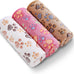 luciphia 1 pack 3 small 23x16 inch super soft fluffy premium fleece pet blank blanket flannel throw brown/pink/white