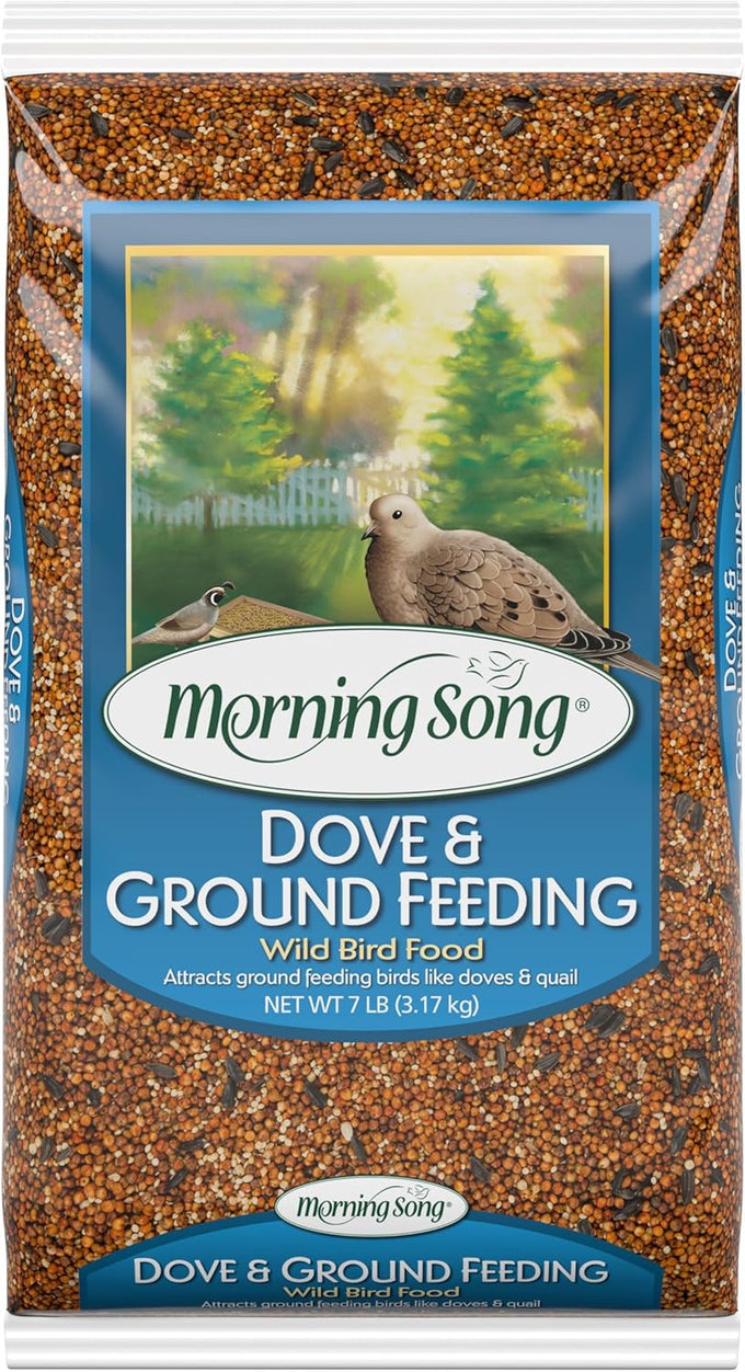 Morning Song Dove & Ground Feeding Wild Bird Seed, 12 lb for Dove, Quail, Pigeon & Songbirds Outside Feeders