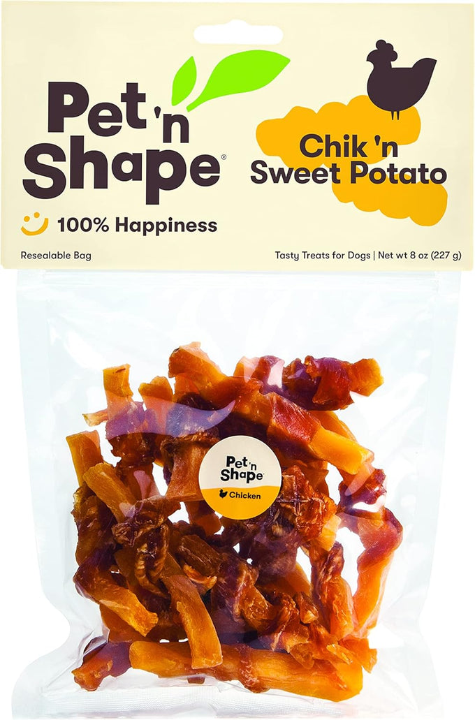 Pet'n Shape natural chicken wrapped sweet potato dog treats, 42 ounce, grain free and no artificial ingredients