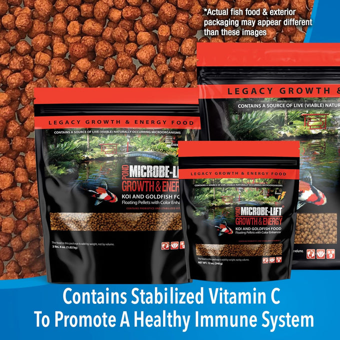 Microbe-Lift High Growth and Energy Fish Food Pellets for Ponds, Water Gardens, and Fountains, 5.25 lbs, Safe for Goldfish and Koi