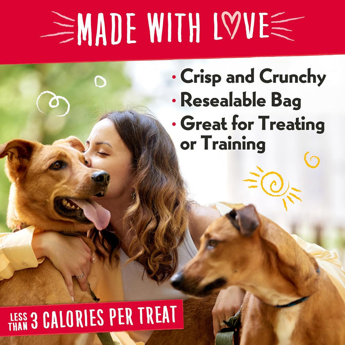 charlee bear crunchy dog training treats, low calorie, grain free natural mini dog treats for puppies and small, medium & large dogs, usa made, healthy 3 flavor variety pack 8oz (3-pack)