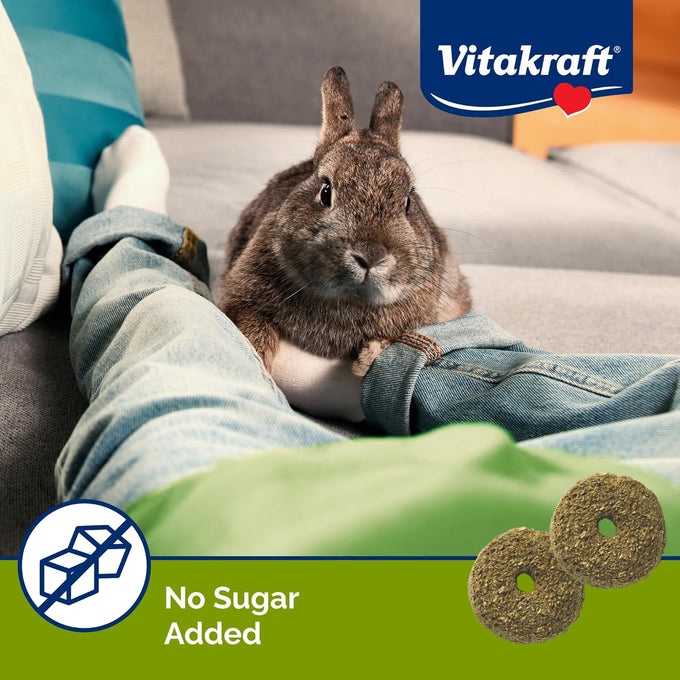 Vitakraft Nibble Rings Small Animal Treat, 10.6 oz, Wholesome Wheat & Alfalfa, Vitamins, Artificial-Free