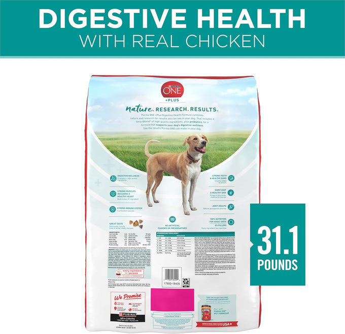 Purina One Plus Digestive Health Dry Dog Food - 31.1 Lb