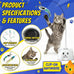 Automatic Flying Bird Feather Cat Toy for Indoor Cats with Sticky Suction Base and USB Rechargeable Electric Teaser