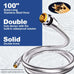 dog shower attachment for convenient dog bath, 3-mode high pressure handheld dog shower head with 8.2-foot hose and dog brush