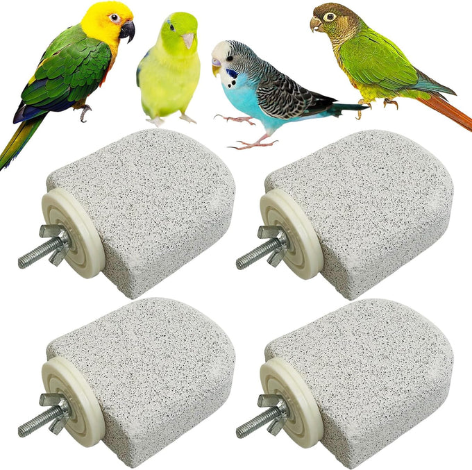 pinvnby 4-piece bird perch stands for small to medium parrots, cockatiels, lovebirds, conures, and finches