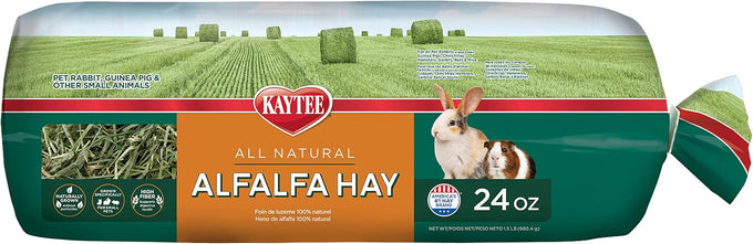 Kaytee Supreme Grade Alfalfa Hay for Small Animals, 24-Oz Bag, High Protein, Non-GMO, US #1 Brand