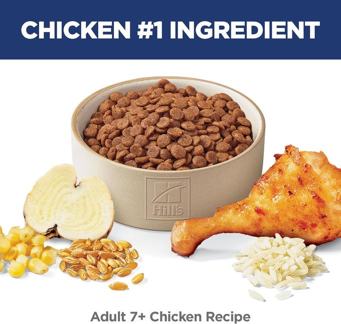 Hill's Science Diet Adult 7+ Dry Cat Food, Chicken, 7 lb. Bag