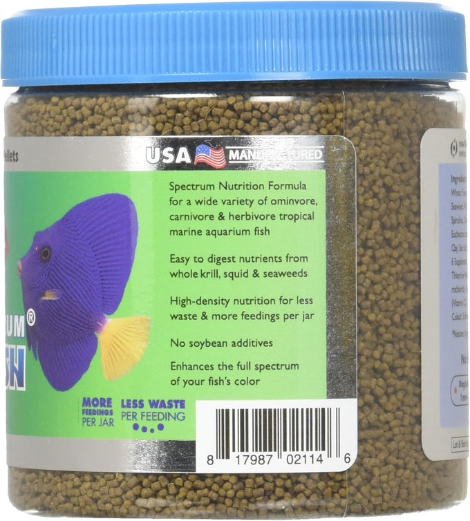 New Life Spectrum Naturox Series Marine Formula, 150g, 1mm Sinking Pellets, Made in USA