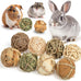 Sofier handmade 12pcs timothy hay treats natural chews for rabbit guinea pig hamster chinchilla rat gerbil