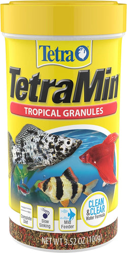 Tetra TetraMin Tropical Granules 3.52 Ounces - Nutritionally Balanced Fish Food for Small and Juvenile Tropical Fish