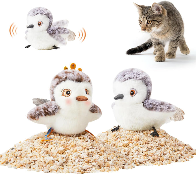 potaroma cat toys flapping bird interactive cat exercise toys rechargeable touch activated kitten toy for all breeds