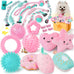 XIUGOAL 23 Pack Pink Puppy Toys for Female Puppies with Teething, Interactive Dog Toys and Ropes
