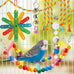 quozo 8pcs bird toys for parakeets colorful ladder hammock bird cage accessories parrot