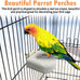 pinvnby 4-piece bird perch stands for small to medium parrots, cockatiels, lovebirds, conures, and finches