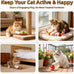 46 PCS cat toys for indoor cats kittens exercise, colorful spring toys crinkle mouse ball mint catnip gift