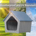 drato dog house indoor outdoor durable resin material houses for small dogs weatherproof cozy shelter
