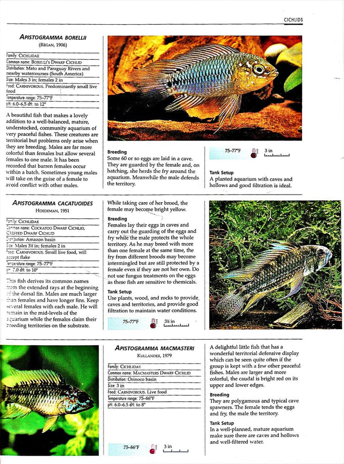 Illustrated encyclopedia of aquarium fish, hardcover, 1995 edition, 1st January