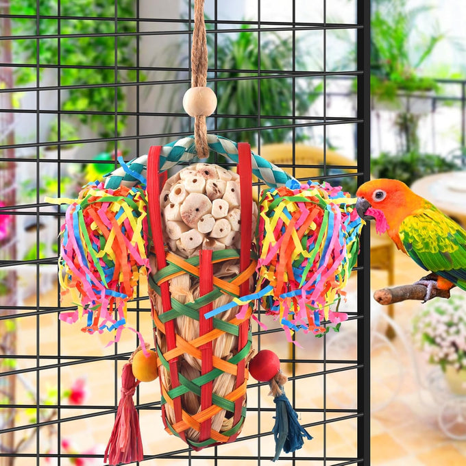 Katumo natural bamboo cockatiel parakeet conure shreds and forages safely