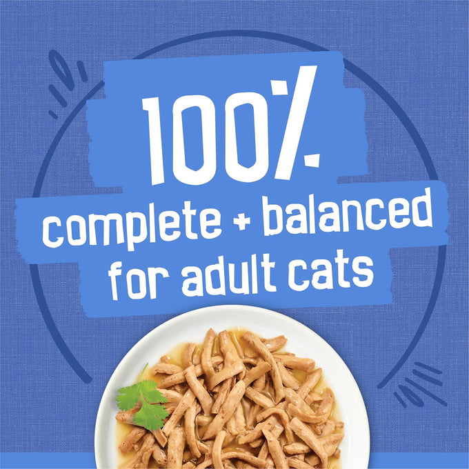 Purina Friskies Gravy Wet Cat Food Variety Pack, 24 Cans, 5.5 oz each, Shreds with Beef, Chicken, and Turkey, No Artificial Colors or Preservatives