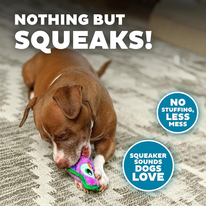 outward hound durablez minis owl plush dog toy, no stuffing, squeaky, jumbo squeaker, puppies, small dogs