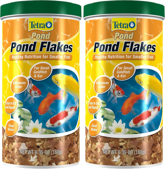 TetraPond Pond Flakes - Complete Nutrition for Smaller Outdoor Goldfish and Koi Fish - 6.35 Ounces