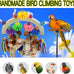 Natural Corncob Wood & Mango Chew Toys for African Grey Parrots, Small Parrots, Parakeets